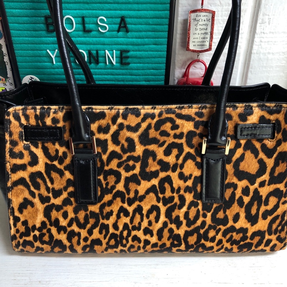 Michael Kors Leopard Hamilton Moderne Tote Gold Lock Hardware - Picture 5 of 15